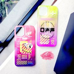 CASE IPHONE Chất Bóng OFF WHITE - Màu dạ quang nổi bật cá tính
