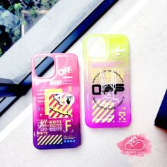 CASE IPHONE Chất Bóng OFF WHITE - Màu dạ quang nổi bật cá tính