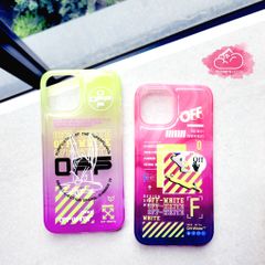 CASE IPHONE Chất Bóng OFF WHITE - Màu dạ quang nổi bật cá tính