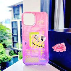 CASE IPHONE Chất Bóng OFF WHITE - Màu dạ quang nổi bật cá tính