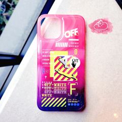 CASE IPHONE Chất Bóng OFF WHITE - Màu dạ quang nổi bật cá tính