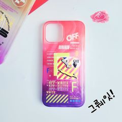 CASE IPHONE Chất Bóng OFF WHITE - Màu dạ quang nổi bật cá tính