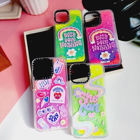 Case Ốp điện thoại iPhone Casetify y2k iPhone 11/12/13/14/Plus/Pro/Promax ( dạ quang)