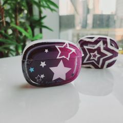 Cover Case Vỏ bảo vệ Airpod Ngôi sao Tím Kèm móc khoá Airpod 1/2/3/Pro/Pro2