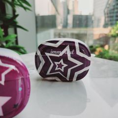 Cover Case Vỏ bảo vệ Airpod Ngôi sao Tím Kèm móc khoá Airpod 1/2/3/Pro/Pro2