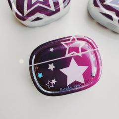 Cover Case Vỏ bảo vệ Airpod Ngôi sao Tím Kèm móc khoá Airpod 1/2/3/Pro/Pro2