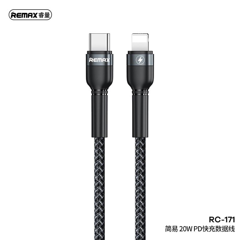 Cáp Sạc Nhanh Remax RC-171 20W 1M TypeC to Lightning