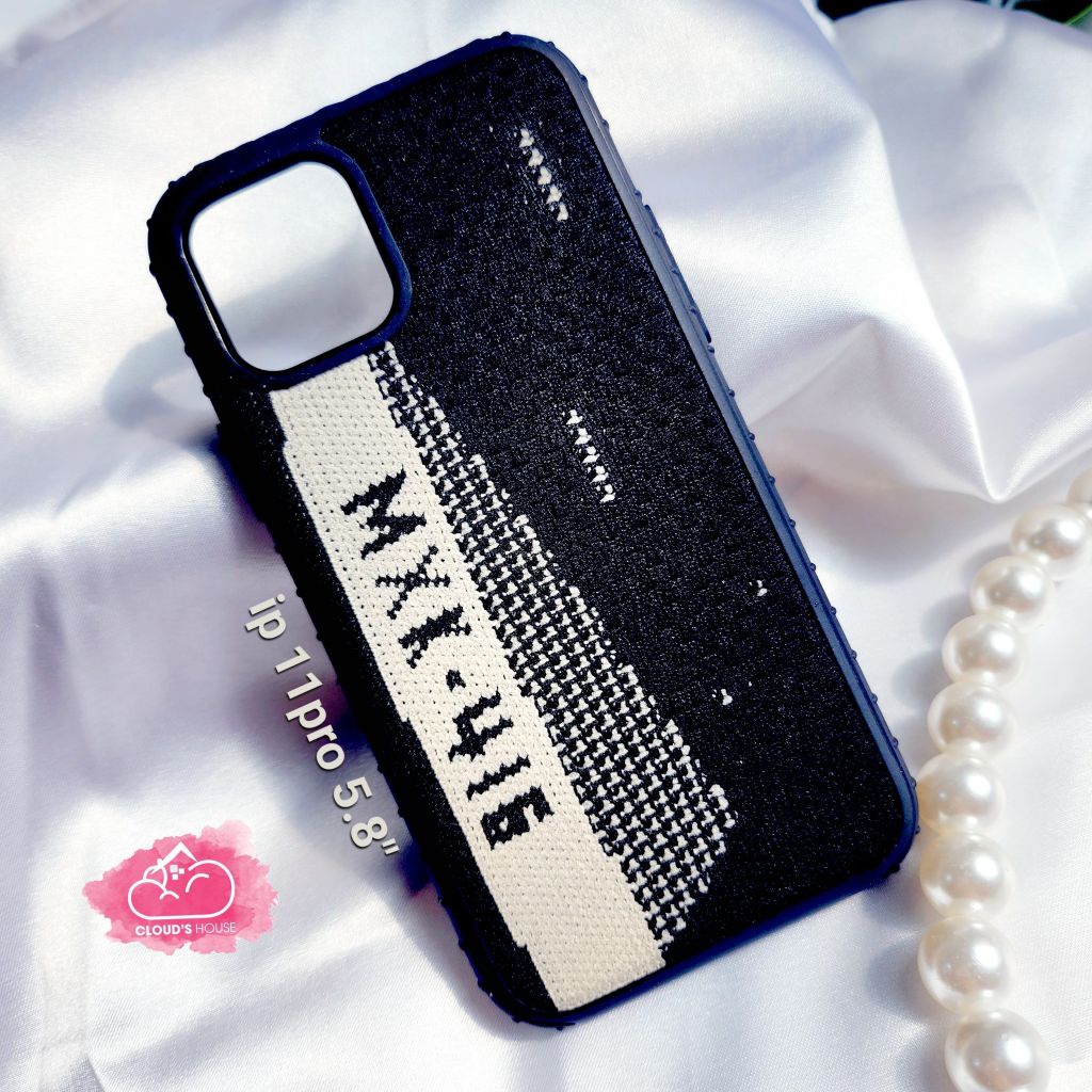 Case Ốp điện thoại MXK-416 Milada Vải Thêu Iphone 11Pro/11Promax (3 màu)