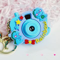 Móc Khóa Máy Ảnh Khủng Long Rainbow Có đèn