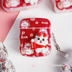 Cover Case Vỏ bảo vệ Airpod Lân Đỏ TẾT Airpod 1/2/3/Pro/Pro2