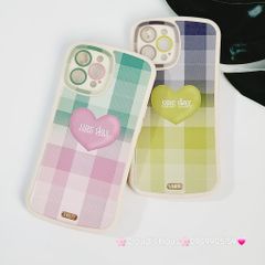 Case ốp điện thoại iPhone Nhám da Chống shock Tim one day Toxy form tròn iPhone 11/12/13/Pro/Promax