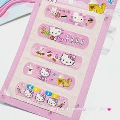 Băng keo cá nhân, dán vết thương Hello Kitty, Cú Mèo, Bọt Biển, One Piece,...