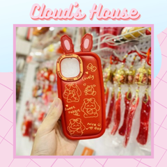 Case Ốp điện thoại iPhone Phao Da Tai thỏ Viền camera Rabbit iPhone 11/12/13/14/Pro/Promax