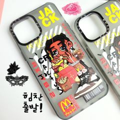 Case Ốp điện thoại iPhone Jack ngầu nhám viền cam fashion titan iPhone 11/12/13/14/Pro/Promax