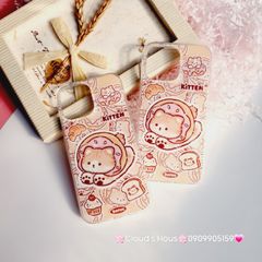 Case Ốp điện thoại iPhone Mèo bánh donut Kitten iPhone 11/12/13/14/15/Pro/Promax