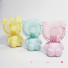 Mini Fan - Quạt Cầm Tay - Để Bàn Hello Kitty Ngồi (nhiều màu)