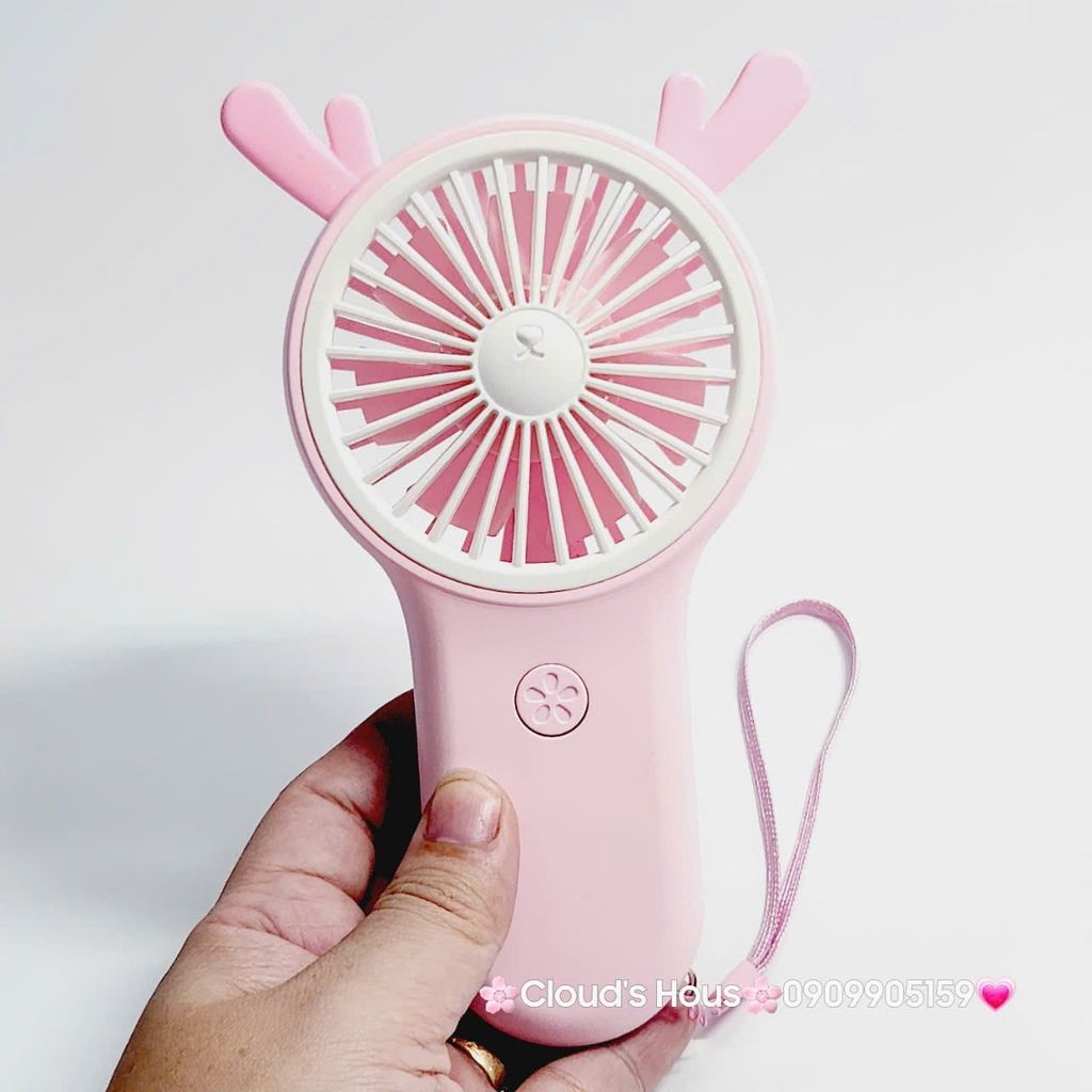 Mini Fan - Quạt Cầm Tay nhiều mẫu Sừng Siêu Kute ( nhiều màu)