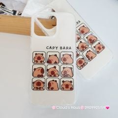 Case Ốp điện thoại iPhone Chuột CAPY BARA 3D Bóng Kute iPhone 13/14/15/16Pro/Promax