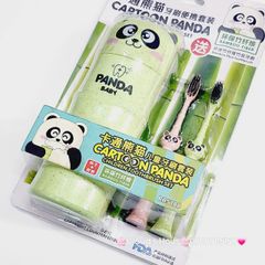 Bàn Chải Kèm Hộp Đựng Panda Bamboo Fiber Cho Bé