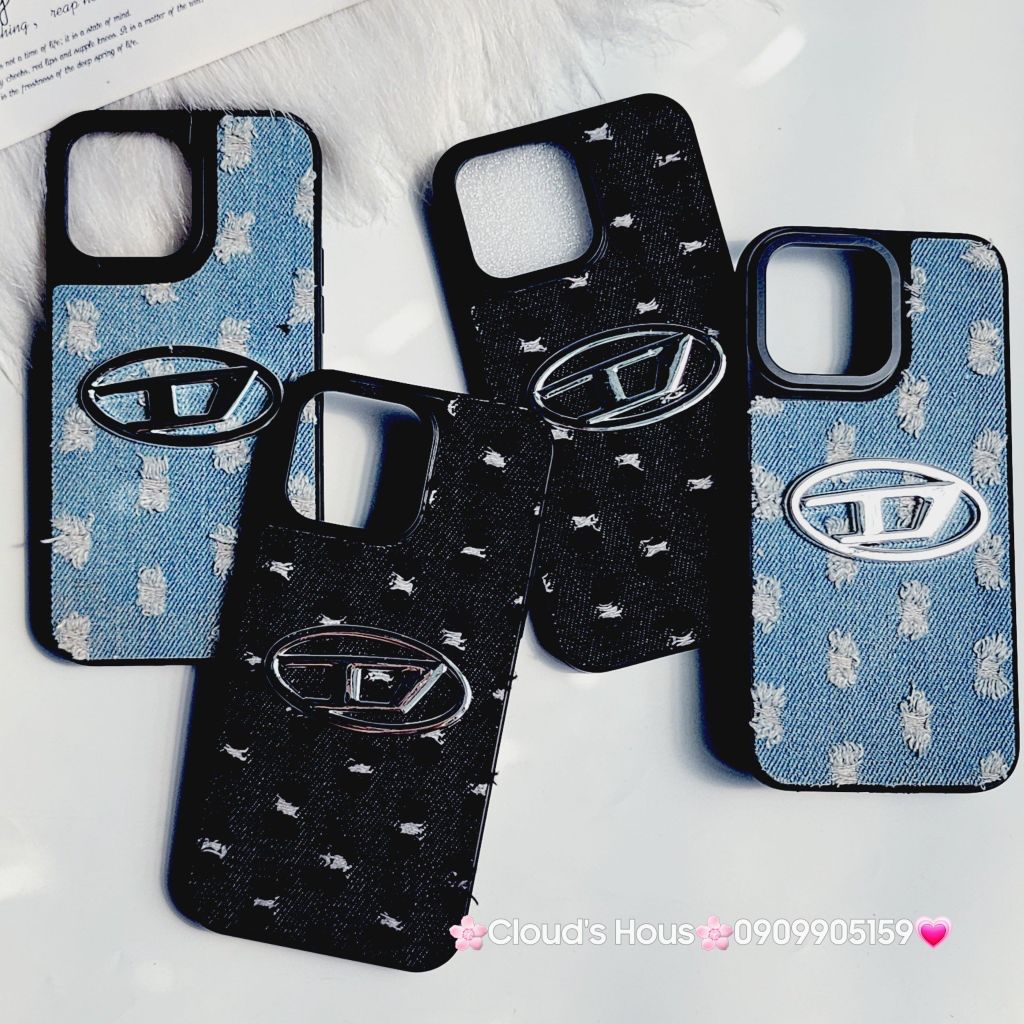 Case Ốp điện thoại iPhone Jeans Diesel Logo chữ D cá tính iPhone 7+/8+/X/Xs/XSMax/11/12/13/14/15/Pro/Promax