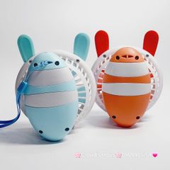 Quạt Cầm Tay Mini Thân Sọc Tai Gấu Tai Thỏ Tai Mèo