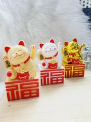 MÈO THẦN TÀI Đế Chữ Tàu - Mèo May Mắn - TẾT Size Nhỏ