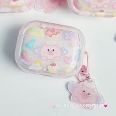 Cover Case Vỏ bảo vệ Airpod Heo hồng thiên thần phao trong Airpod 1/2/3/Pro/Pro2
