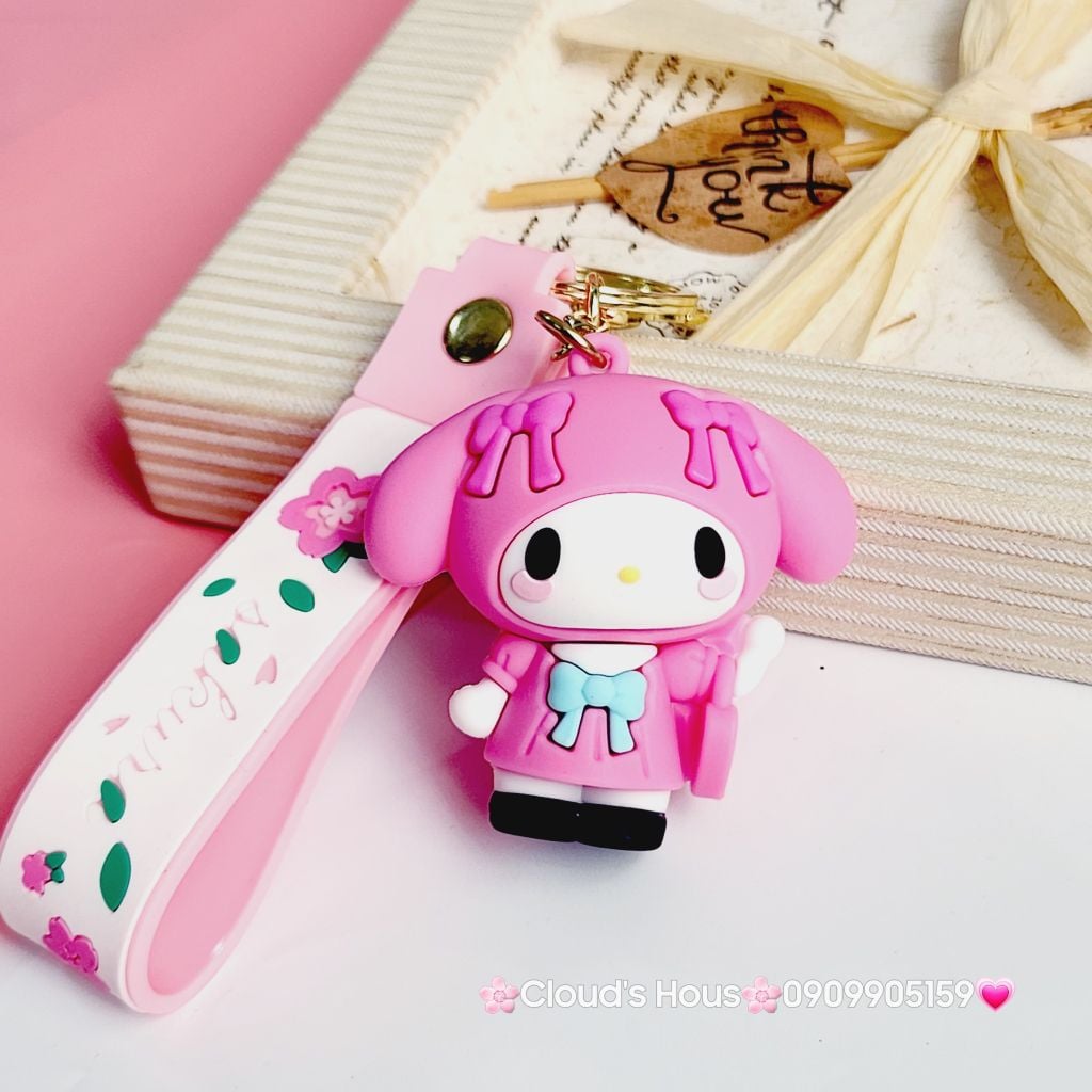 Móc Khoá Kuromi & Melody dây Sakura Adorable