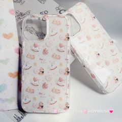 Case Ốp điện thoại iPhone Gấu Baby Bear Sticker Dễ Thương Nền Trắng iPhone 11/12/13/14/15/Pro/Promax