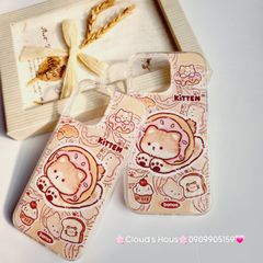 Case Ốp điện thoại iPhone Mèo bánh donut Kitten iPhone 11/12/13/14/15/Pro/Promax
