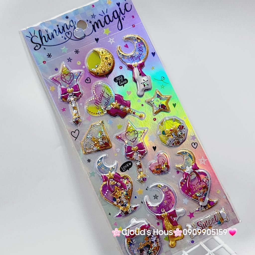 Sticker Quyền trượng Sakura 3D nổi
