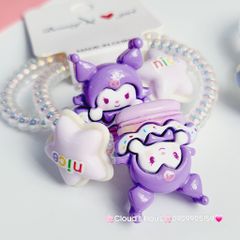 Đồ cột tóc dây xoăn Charm hoạt hình (cặp)