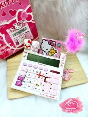 Máy Tính Hello Kitty Vuông Kèm Sổ và Bút