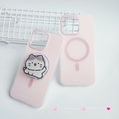 Case Ốp điện thoại iPhone Trong Nhám Magsafe Hồng Pastel Zoozoo Case iPhone 12/13/14/15/16/Pro/Promax