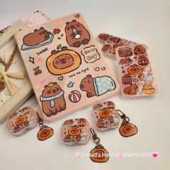 Case Ốp Bao da iPad Chuột Capybara iPad 9.7/10/10.2/10.5/10.9/11/12.9inch