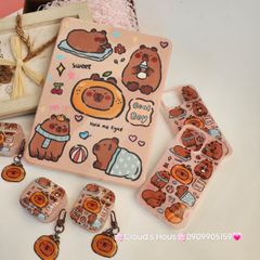 Case Ốp Bao da iPad Chuột Capybara iPad 9.7/10/10.2/10.5/10.9/11/12.9inch