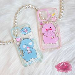 Case Ốp điện thoại iPhone Trong Chống Shock viền màu in hình kute (mẫu lẻ)