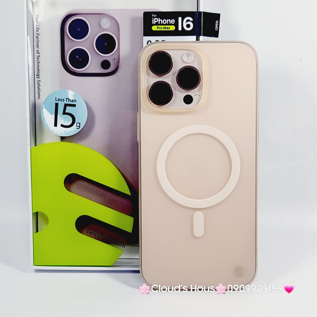 Case Ốp điện thoại iPhone Switcheasy Ultra Slim Nhám Lụa Siêu Mỏng Magsafe 0.35mm 16/Plus/Pro/Promax
