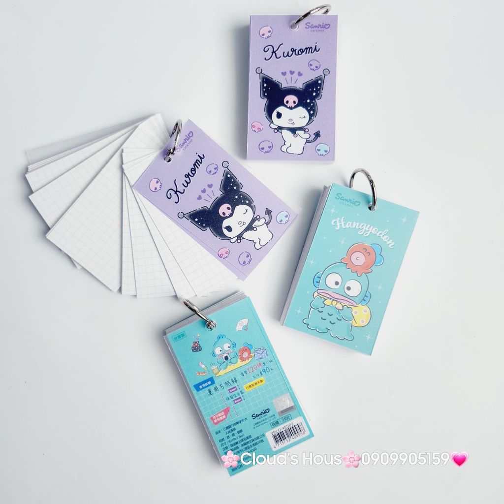 SỔ NOTE Có Bìa Cứng Hangyodon & Kuromi