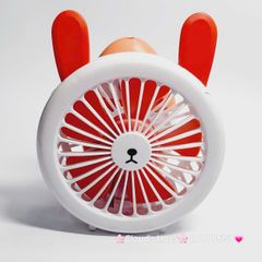 Quạt Cầm Tay Mini Thân Sọc Tai Gấu Tai Thỏ Tai Mèo