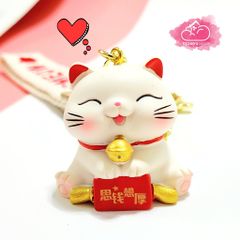 Móc khoá Mèo May Mắn Mập Ú Meow - Dây vải - TẾT