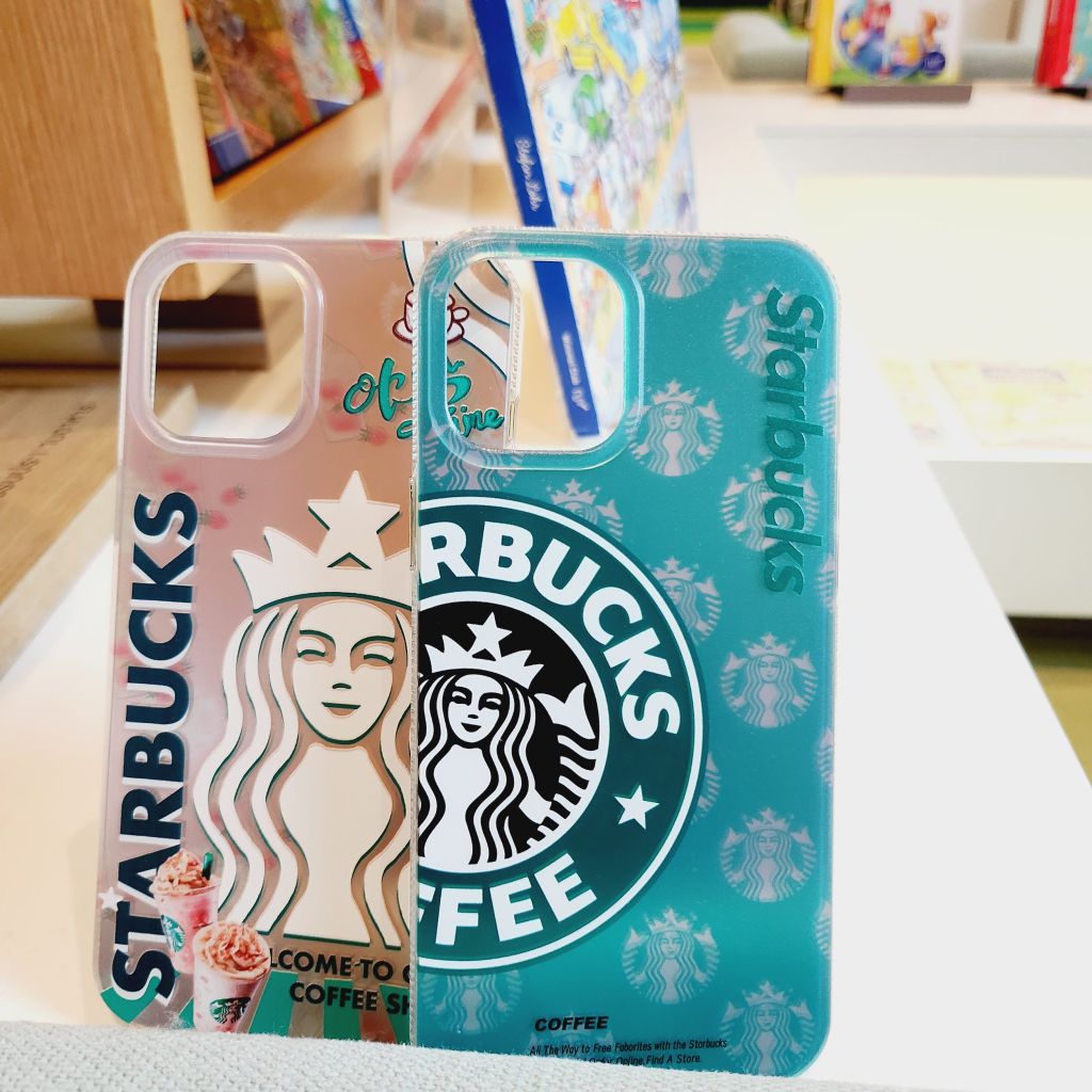 Case Ốp điện thoại iPhone Starbucks Nhám HOLOGRAM XANH LÁ trong iPhone 11/12/13/14/Pro/Promax