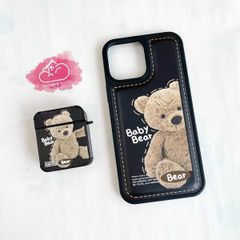 Case Ốp điện thoại iPhone Gấu Baby Bear Nhám phao iPhone 1/12/13/14/Pro/Promax