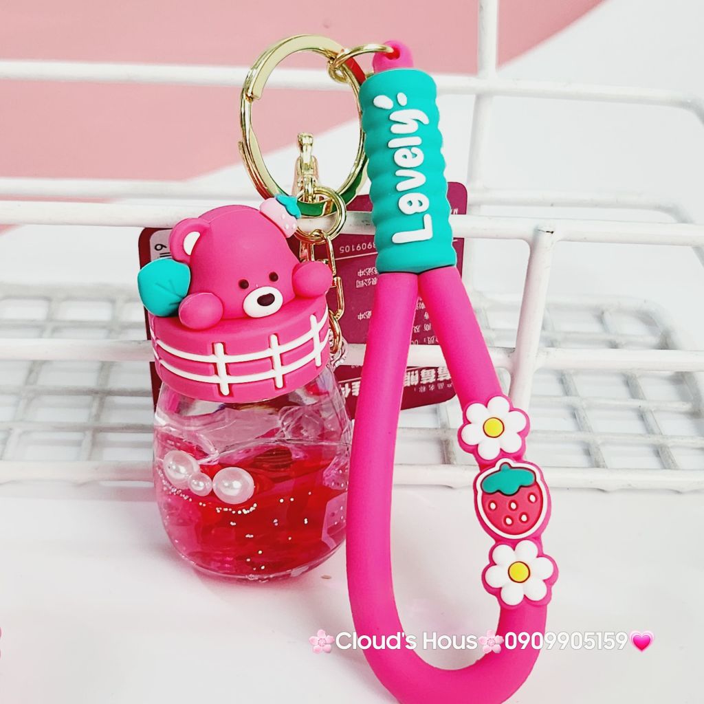 Móc khóa Gấu dâu Lotso nước Lovely