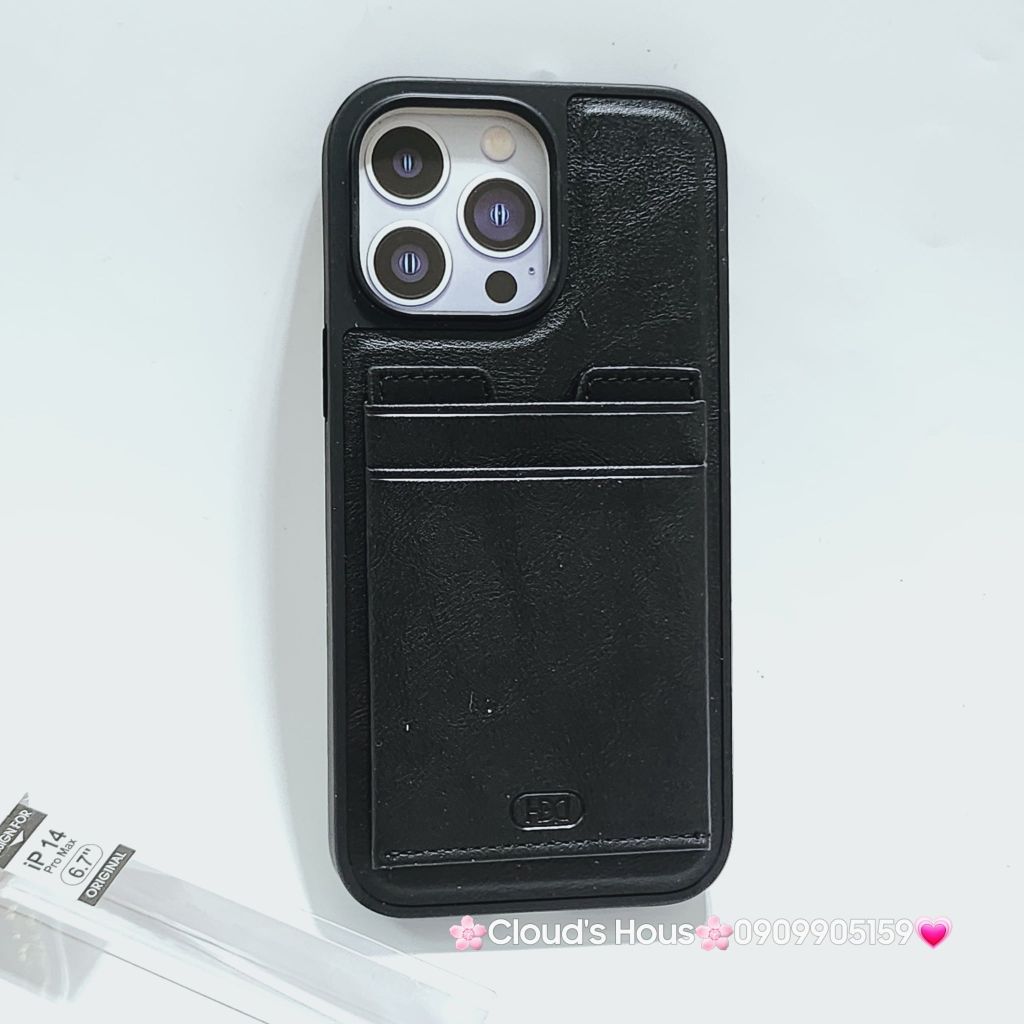 Case Ốp điện thoại iPhone HDD Da Đựng Card Chống dựng iPhone 11/12/13/14/Pro/Promax