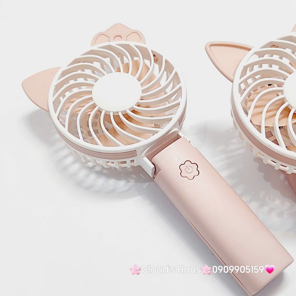 Quạt Cầm Tay - Để Bàn Tai Mèo Gập Được Đầu