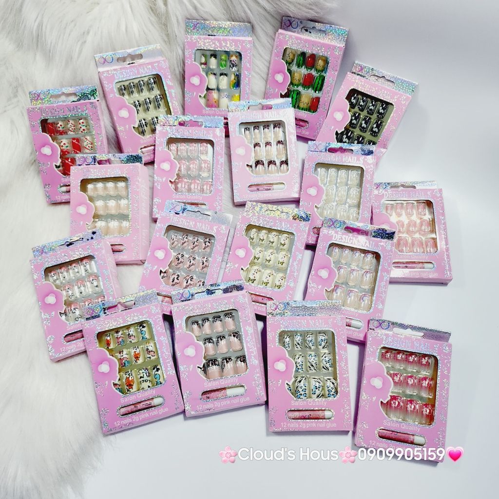 Bộ Móng Giả 12 móng nhiều mẫu -Nail