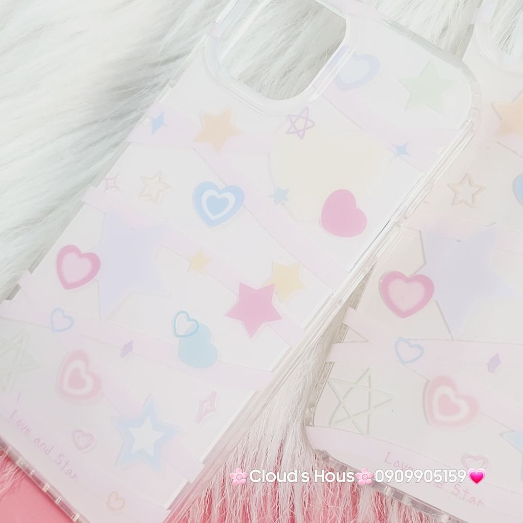 Case Ốp điện thoại iPhone Trái tim Đính đá iPhone 11/12/13/14/Pro/Promax