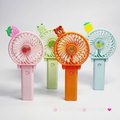 Quạt Cầm Tay Trái Cây & Con Thú Icon Nổi 1 màu