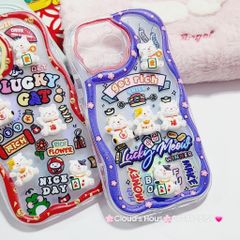 Case Ốp điện thoại iPhone Mèo Hologram icon nổi Phao chống Shock iPhone 11/12/13/14/15/Pro/Promax - TẾT